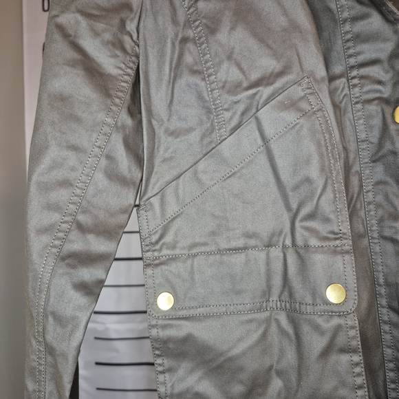 J. Crew Olive Green Jacket with Brown Collar - Picture 11 of 14